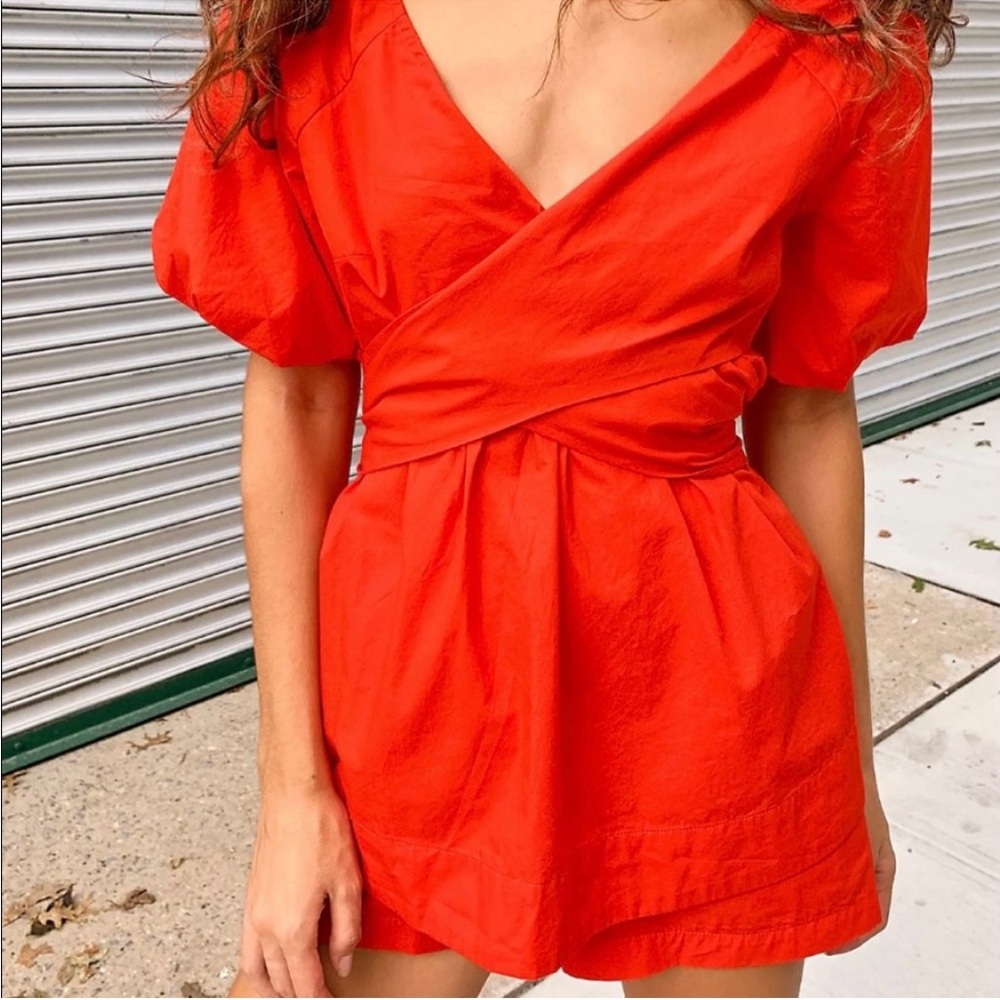 Free People Evie Two Piece Set Co Ord Small Red